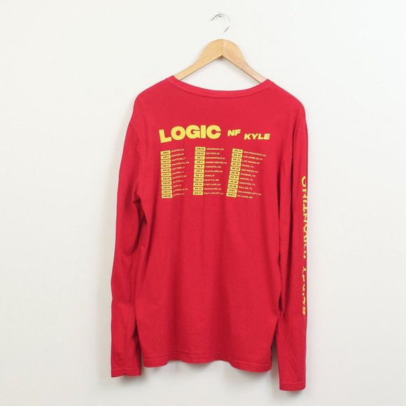 Logic Shirt Mens Red Bobby Tarantino vs Everybody 2018 Tour Tee - Picture 2 of 11